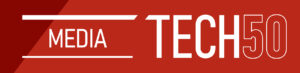 red and white MediaTech 50 logo